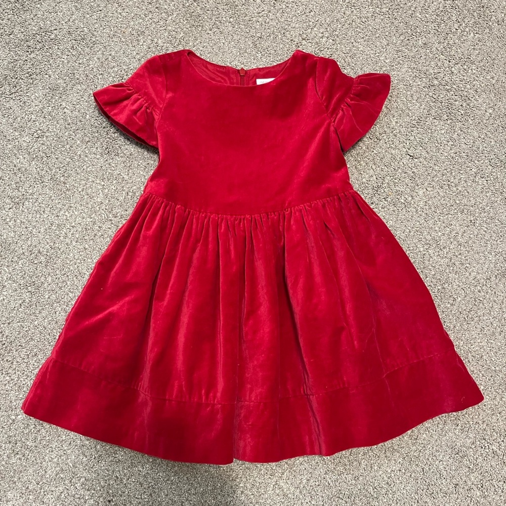 Gymboree Red Velvet Christmas Dress 3T